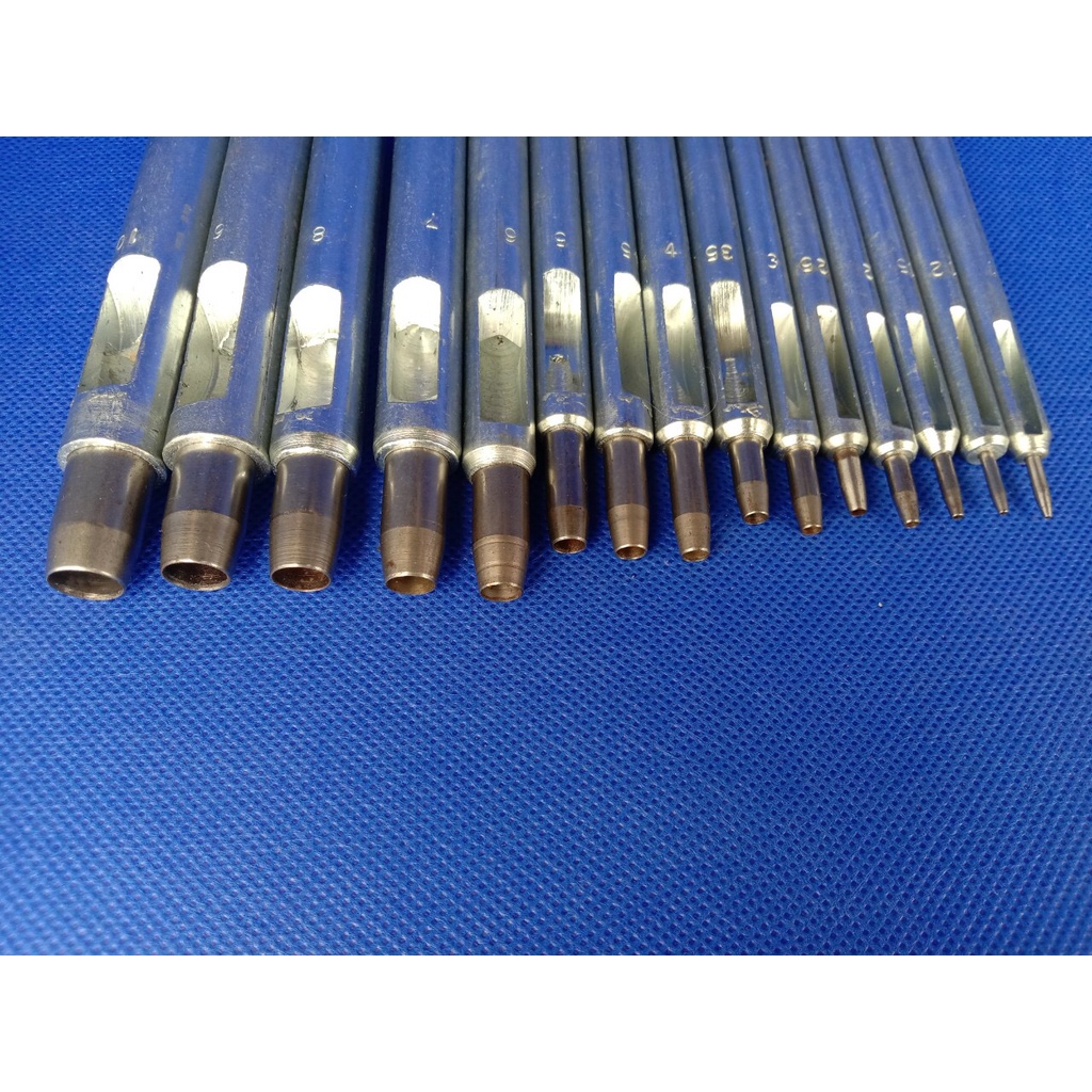 Cây đục lỗ Dụng cụ đục lỗ tròn Size 1-1.5-2-2.5-3-3.5-4-5-6-7-8-9-10-12mm Bằng thép không gỉ - đục tới đâu đứt tới đó