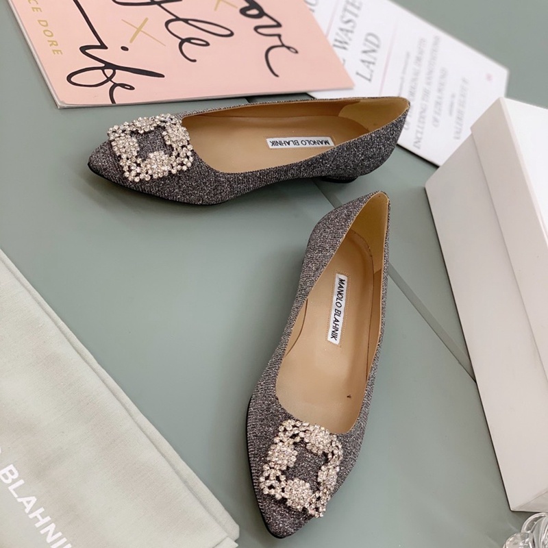 Giày Búp Bê Da Cừu Đính Đá 2 / 5 / 7 / 10cm Phong Cách Cổ Điển Dành Cho Nữ