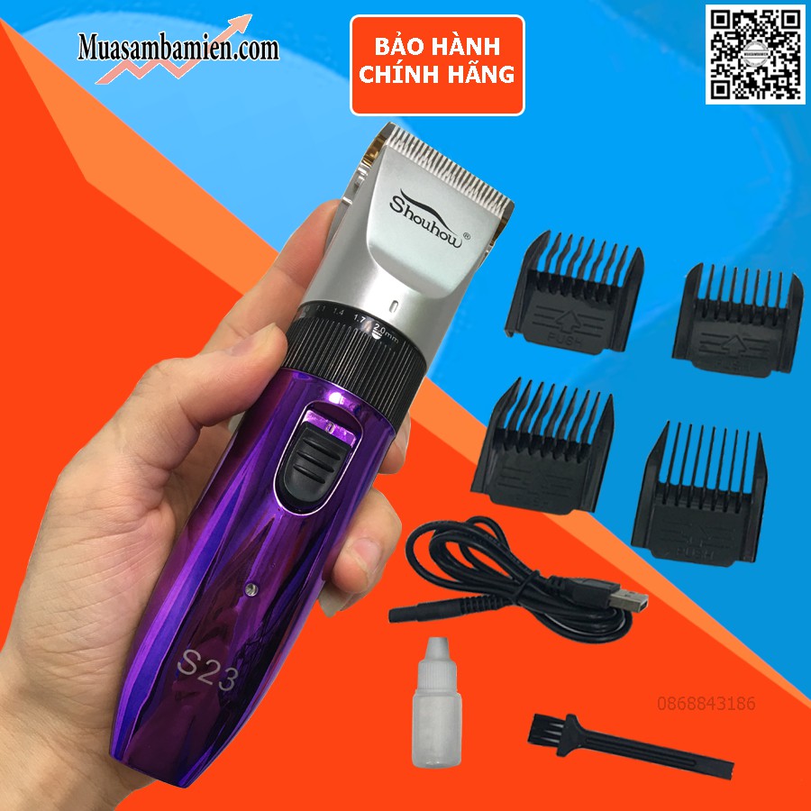 Tông đơ cắt tóc người lớn trẻ em chuẩn salon tóc hơt tóc tại nhà  S23 Tím