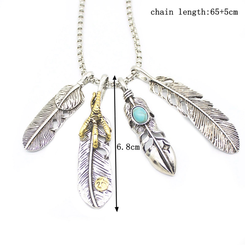 Vòng cổ Mặt Lông Vũ Phong Cách Vintage
