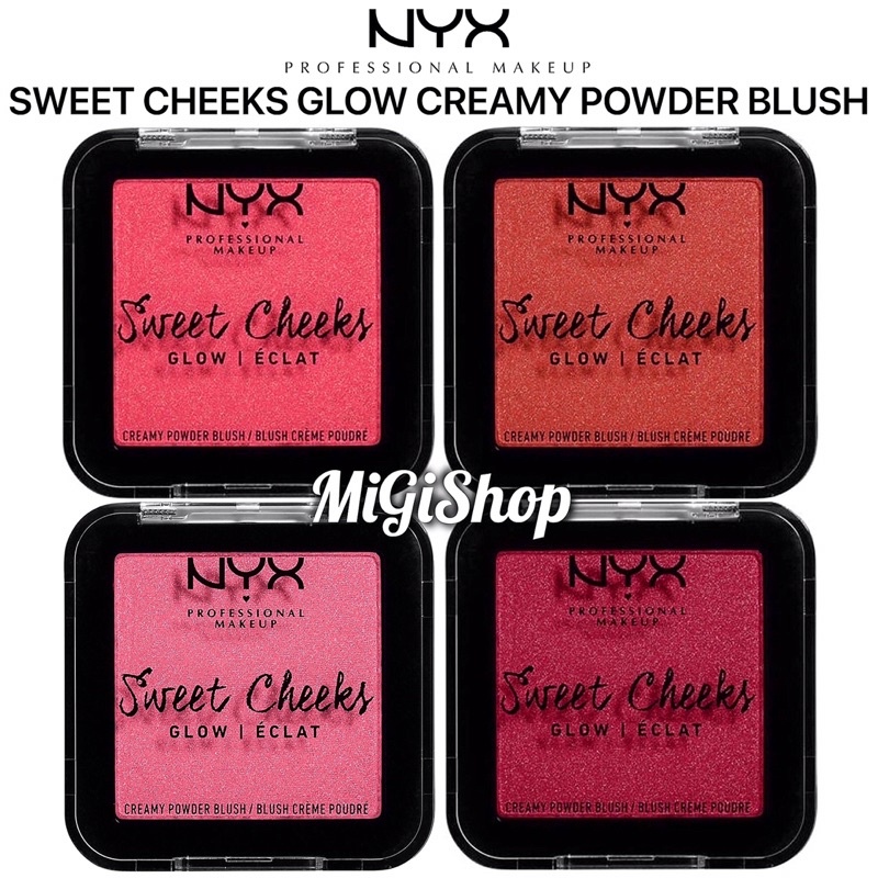 [Hàng Mỹ] Phấn Má Hồng Có Nhũ Nyx Sweet Cheeks Glow Creamy Powder Blush 5g