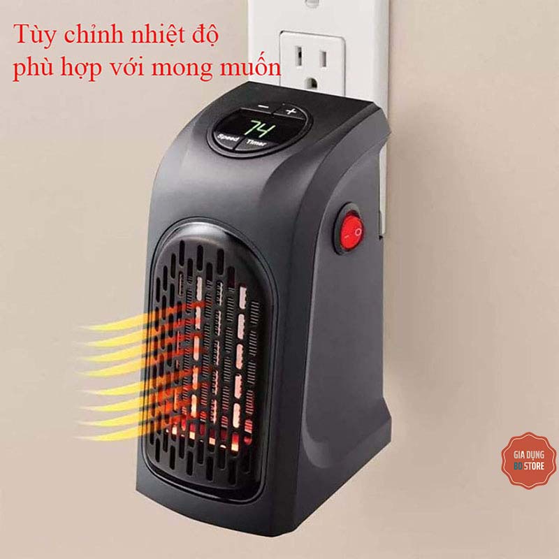 Quạt sưởi ấm mini tiết kiệm điện 400W [MÁY SƯỞI VUÔNG]