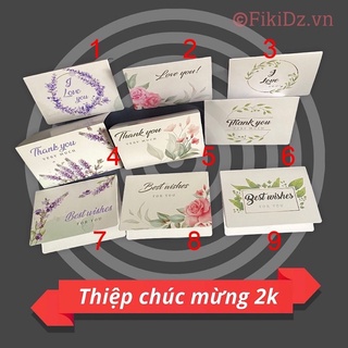 [SỈ 1.2k/c] Set 5 thiệp chúc mừng nhỏ 2K gập đôi nhiều chủ đề