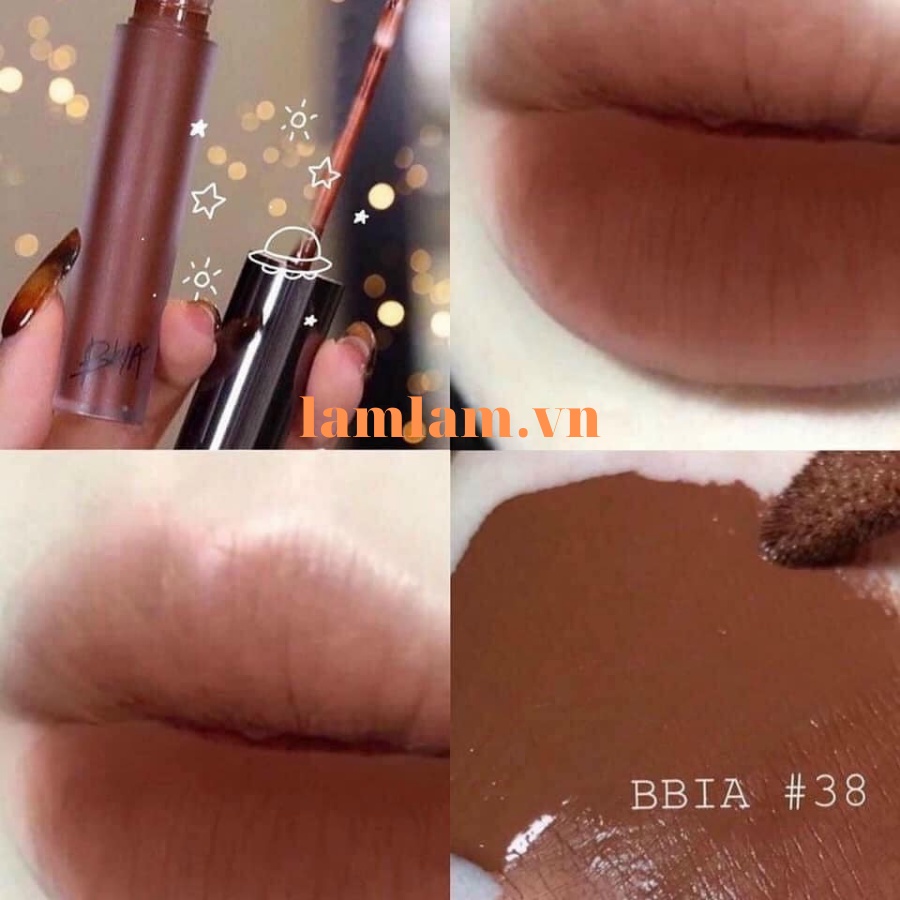 Son Kem Lì Bbia Màu 38 Feign Fine Nâu Đất 5g Last Velvet Lip Tint Version 8