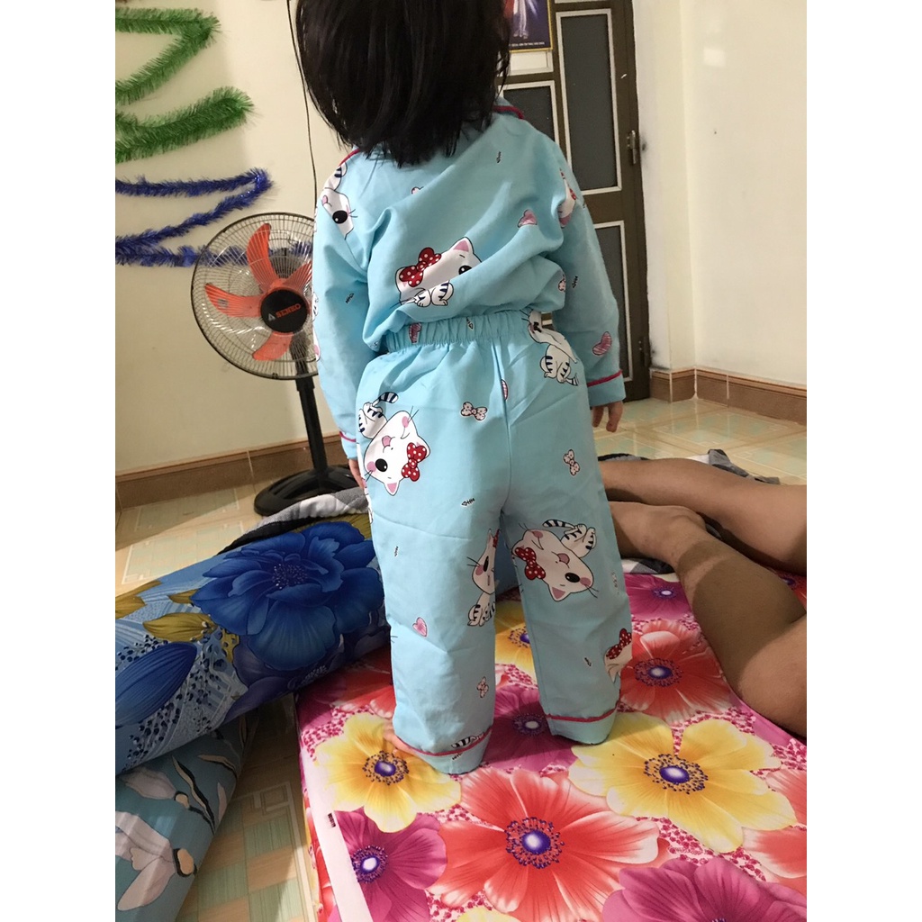 Bộ Pijama Kate thái dài tay họa tiết xinh xắn cho bé gái  - Hirokids