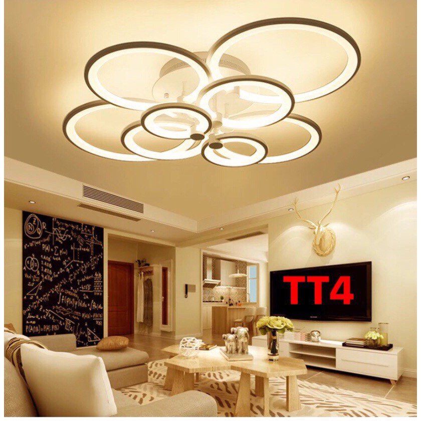 Đèn LEd ốp trần trang trí phòng khách, đèn mâm ốp nổi trang trí BH 24 tháng