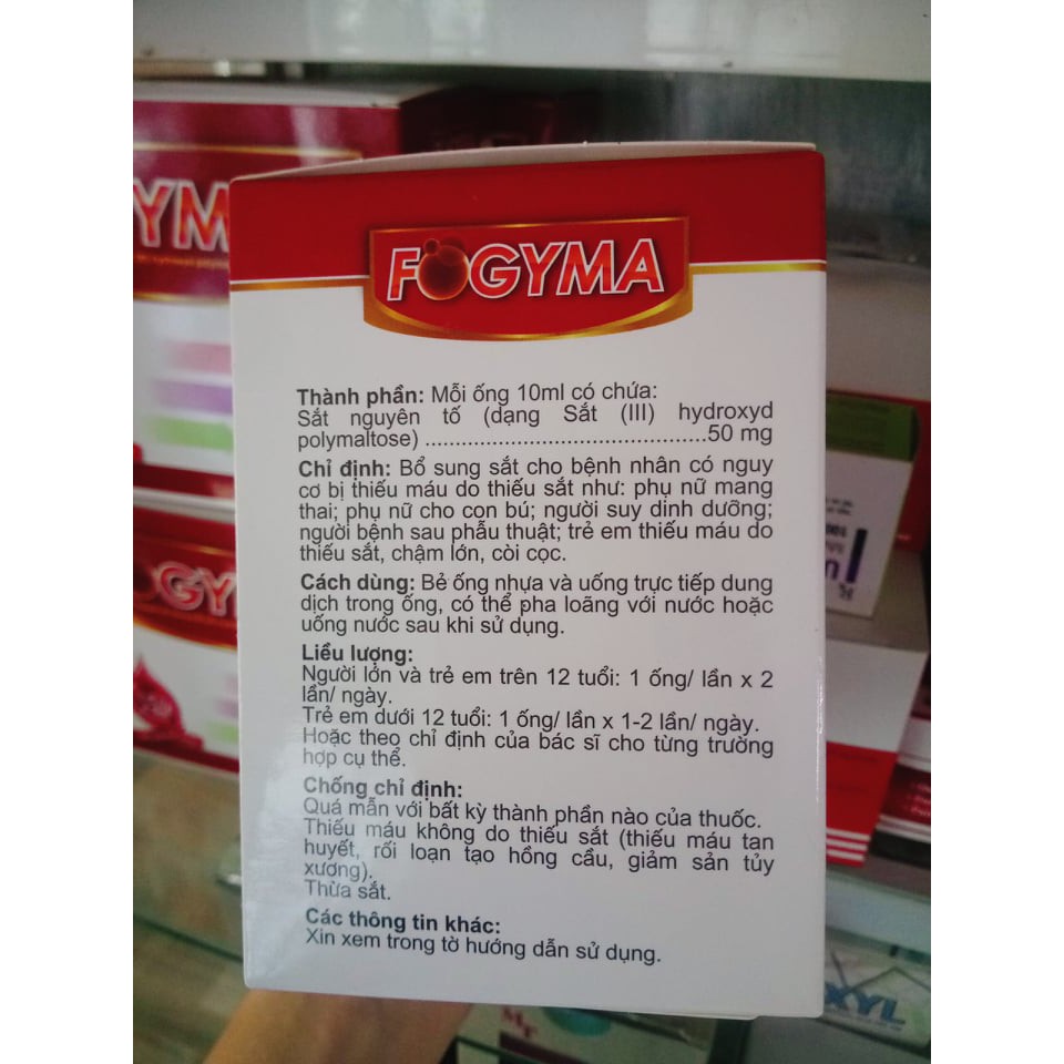 FOGYMA- Bổ Sung Sắt Dạng Nước Cho Phụ Nữ Có Thai, Cho Con Bú