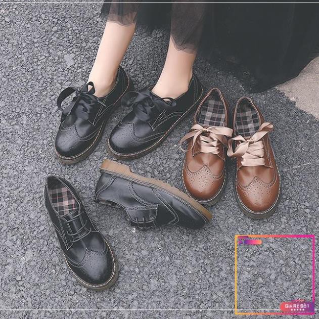 Giày oxford vintage đục lỗ 2 dây buộc -v01 | BigBuy360 - bigbuy360.vn