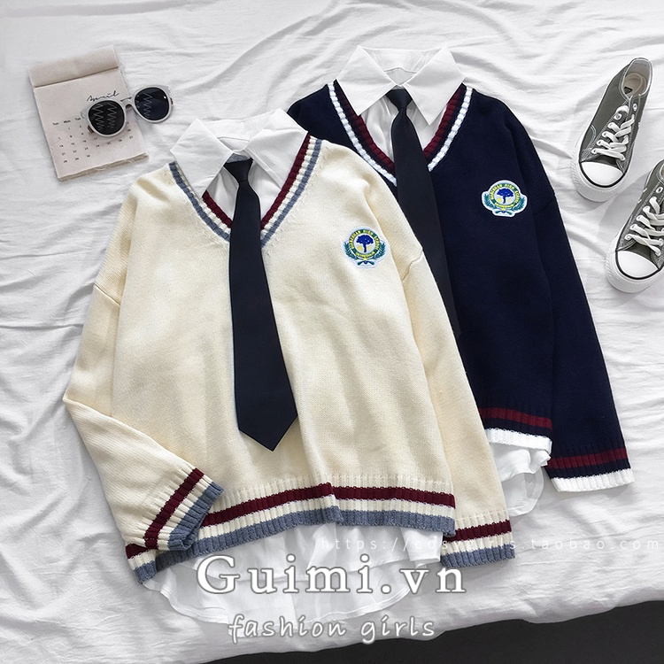 NZN Áo Dệt Kim Tay Dài Cổ Chữ V Thiết Kế Mới Thời Trang Dành Cho Mùa Thu