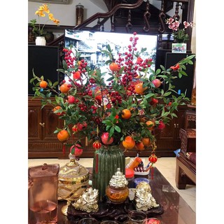 Lựu giả decor nhà siêu đẹp 5cành/1combo