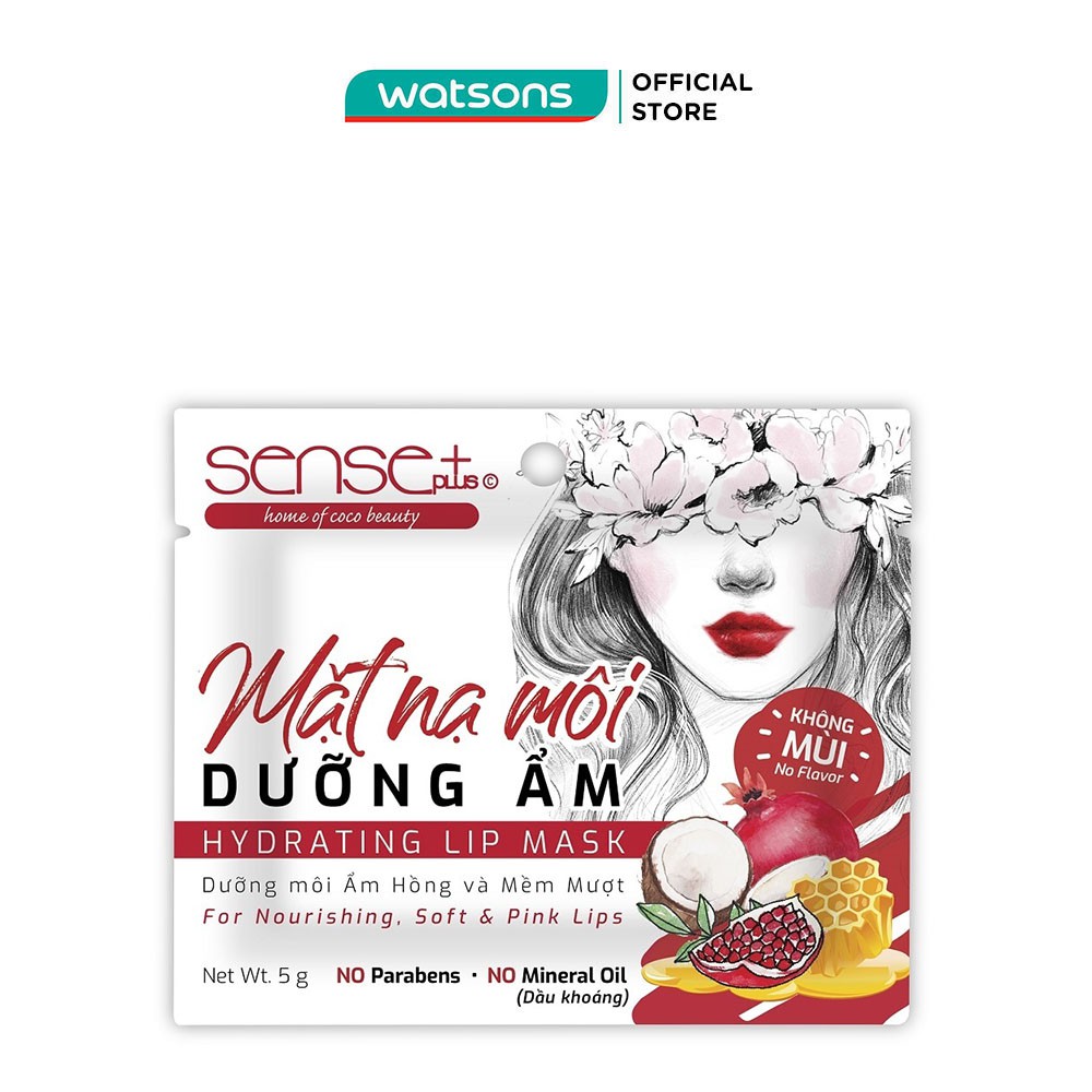 Mặt Nạ Môi Sense Plus Hydrating For Nourishing, Soft And Pink Lips Dưỡng Ẩm Môi Hồng Và Mềm Mượt 5g