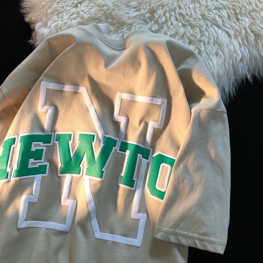 Áo Thun Nữ Ngắn Tay In Chữ Jiashucheng Salt Series Đơn Giản