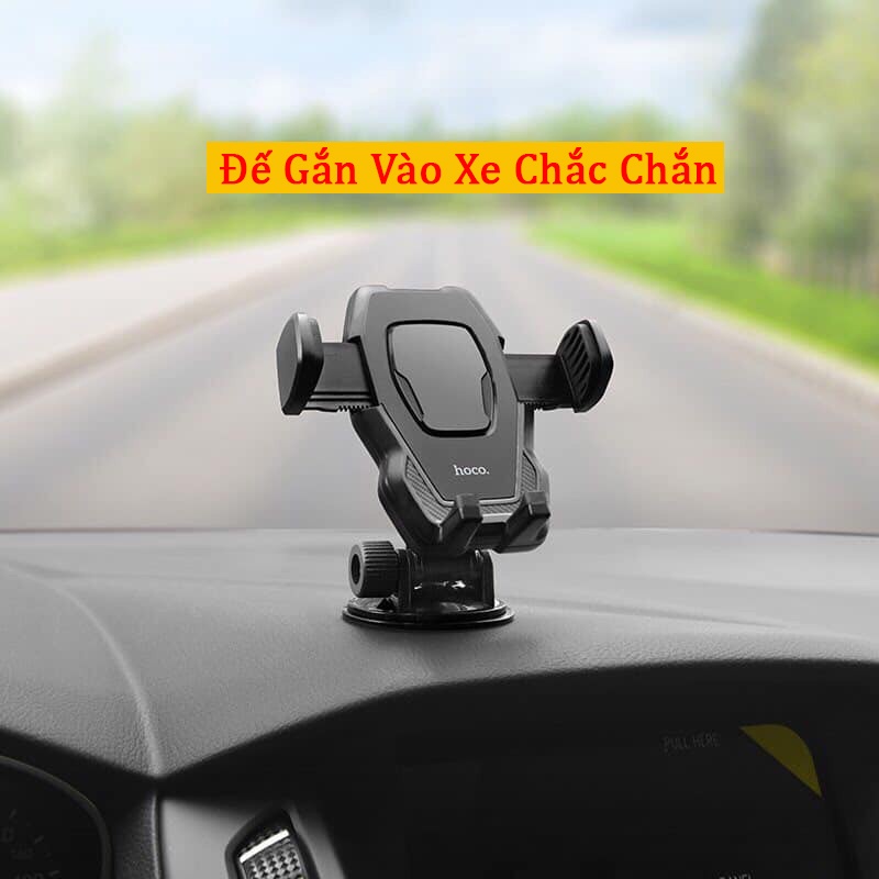 Giá đỡ điện thoại trên ô tô xe hơi Hoco CA31 gắn taplo hoặc gắn kính lái có thể điều chỉnh lên xuống quay trái và phải.