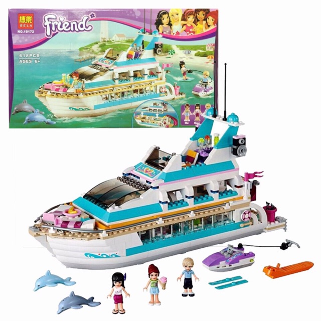 Đồ chơi Lego Friend bela 10172 Queen 86068 Friends Chiếc tàu sang trọng.Xếp hình bé gái