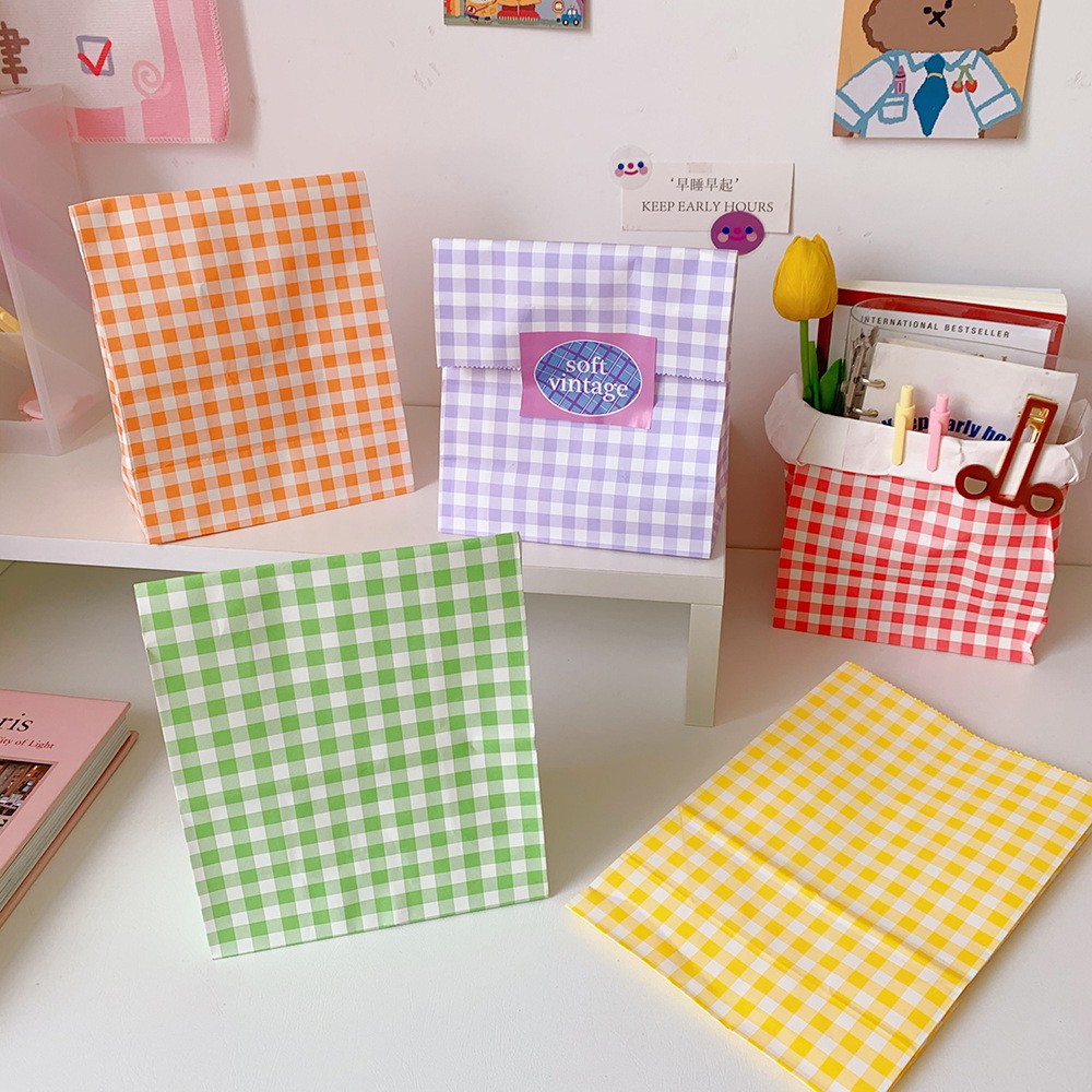 Túi Giấy Mini Đựng Quà Tặng, Vật Nhỏ Cute Hình Caro Gingham Màu | BigBuy360 - bigbuy360.vn