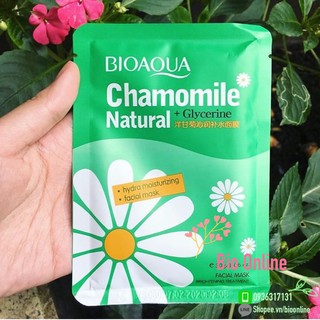 Mặt nạ hoa Cúc Trắng Chamomile Bioaqua hạn chế mụn trứng cá