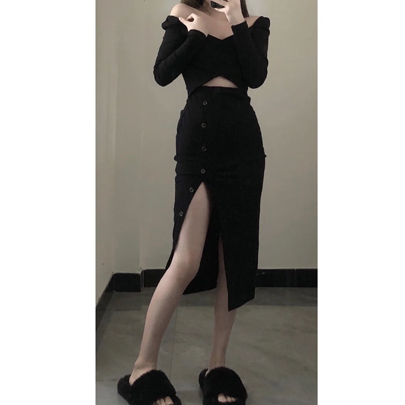 Đầm ôm COZOK đường khâu bất đối xứng thời trang