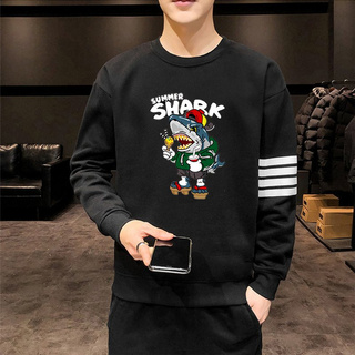 Áo Sweater Cổ Tròn Dài Tay Nữ Nam Unisex Chất Vải Nỉ Poly Sumer Shark Cá Mập WAW017NO