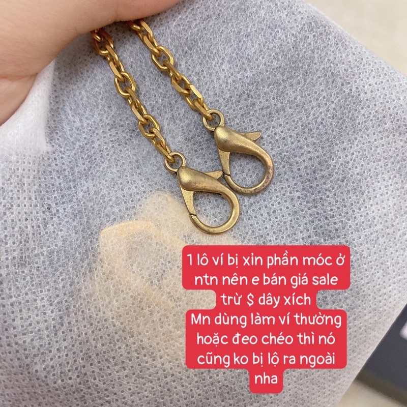 (Mới 2022) Ví CK gập nhiều ngăn kèm dây xích fullbox