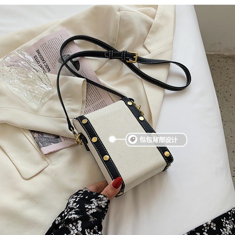 Small Bag Bag Summer-Style 2021 New-Fashion Canvas Shoulder Bag Popular This Year Crossbody Mobile Phone Pouch