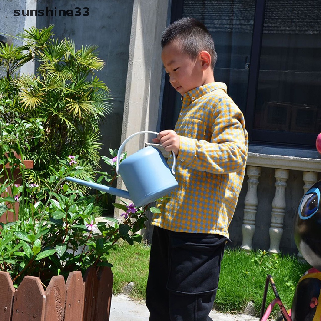 【SU】 1800Ml Long Mouth Water Cans Home Plant Pot Bottle Watering Device Garden Tool .
