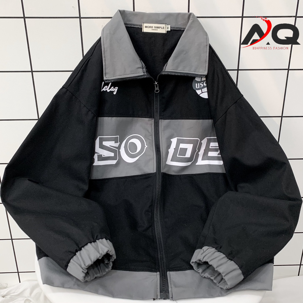 Áo Khoác kaki USODELI  áo Jacket chất mềm nhẹ Form Rộng Phong Cách Hàn Ulzzang AQ STORE