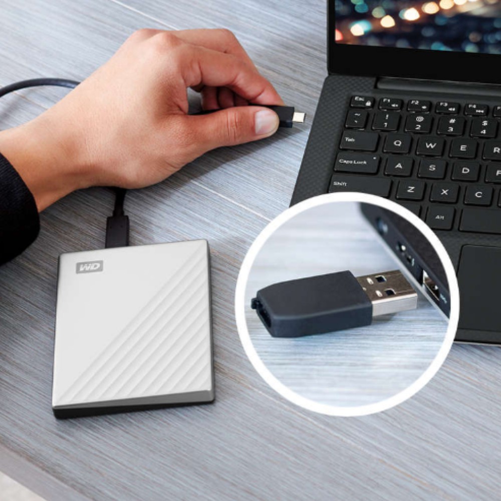 Ổ Cứng Di Động WD My Passport Ultra 1TB USB Type C - WDBC3C0010BSL-WESN - Bạc - Hàng Phân Phối Chính Hãng