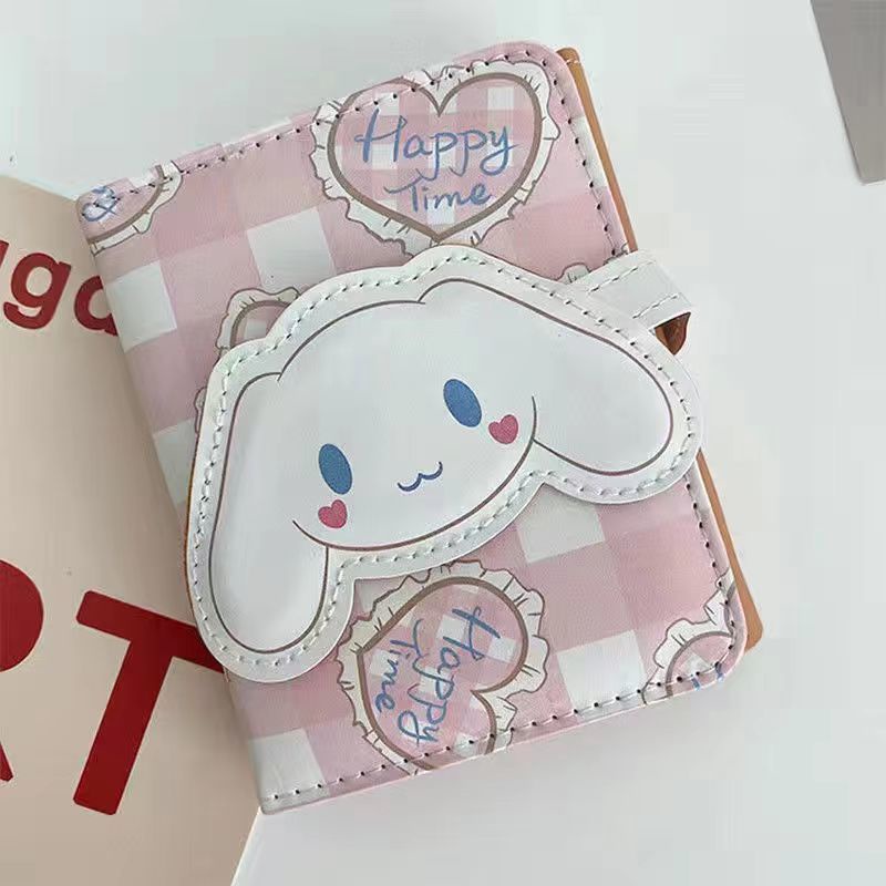 Ví Ngắn Đựng Tiền Xu 30% Da PU Chống Trộm Có Khóa Nam Châm In Hình Chú Chó Cinnamon Chất Lượng Cao