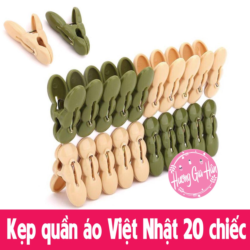 Vỉ 20 kẹp quần áo nhựa Việt Nhật - Made in Việt Nam