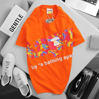 Áo thun nam tay ngắn BAPE Lửa màu CAM mềm mịn thoáng mát- Thời Trang Cá Tính