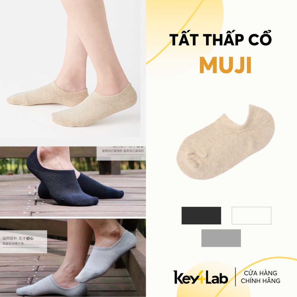 Tất Muji Nhật Thấp Cổ Êm Chân Thoáng Mát Khử Mùi Nam Nữ Key4