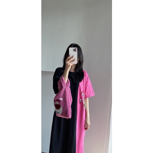 Đầm suông gấu dâu cute