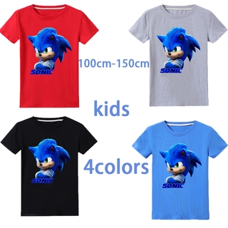 Áo Thun Bé Trai Tay Ngắn Thoải Mái In Hình Nhím Sonic