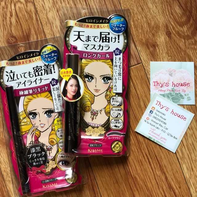 (CÓ BILL) Mascara &amp; eyeliner Kiss me Heroine - Đen- Black