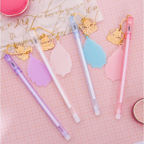 Bút tag treo  cổ trang BT35 cây sáo viết hoạt hình dễ thương kute gel