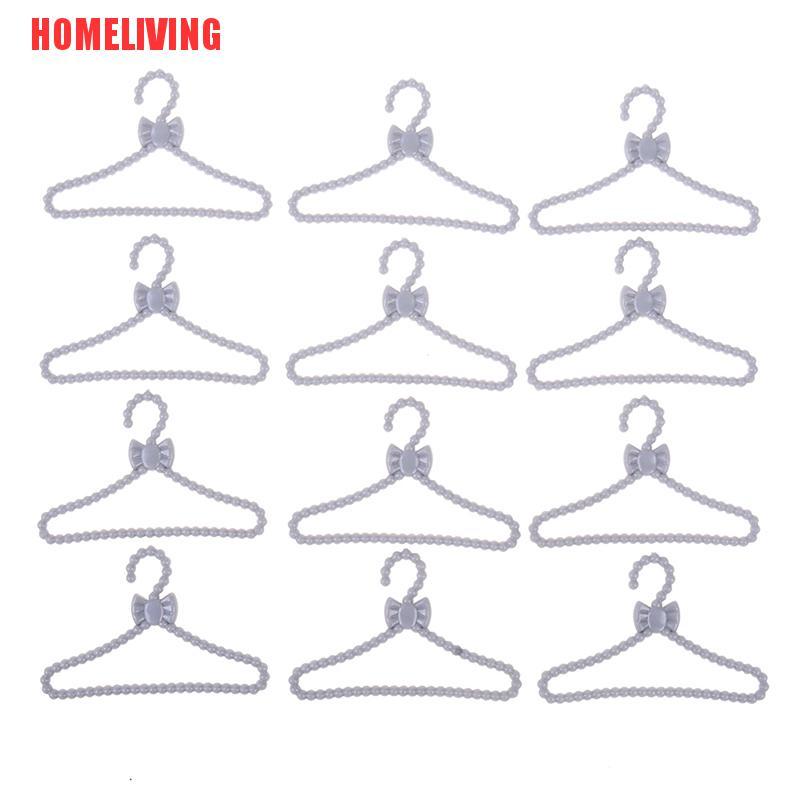 [HOMELIVING] Set 20 Móc Treo Quần Áo Búp Bê Màu Xám Hình Nơ