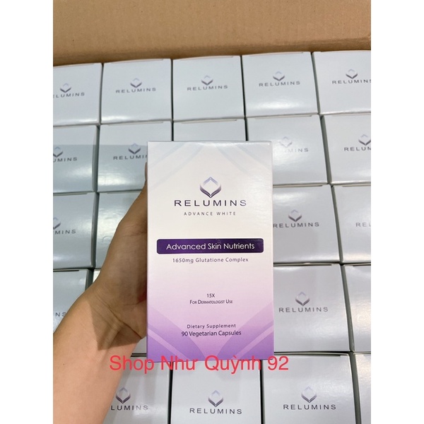 Viên uống trắng da Relumins Advance White 1650mg 90 viên của Mỹ