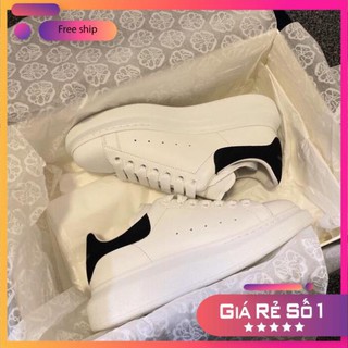 [Freeship - Sale Sốc] Giày Thể Thao Nam Nữ MCQ Gót Nhung Đen Khâu Đế Cao Cấp