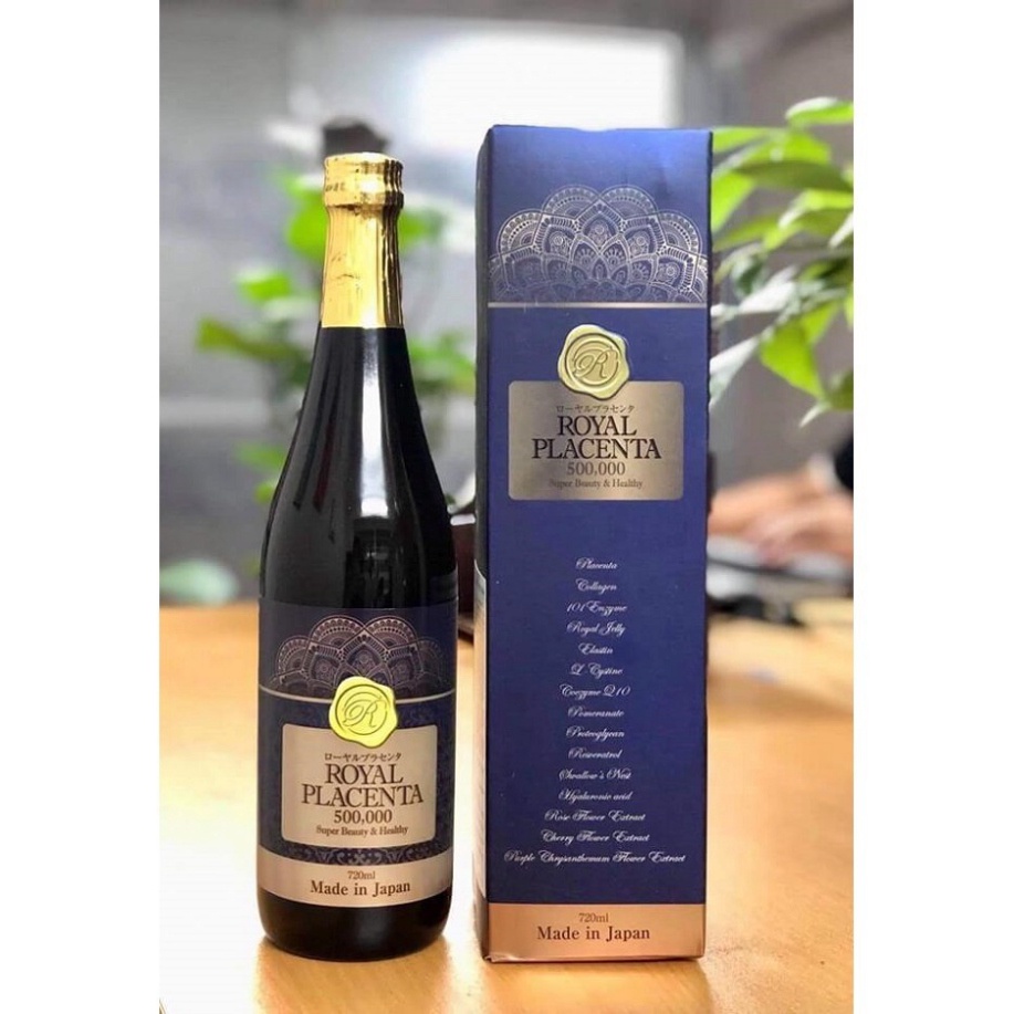 Tinh Chất Nhau Thai Bổ Sung Collagen Royal Placenta 500000mg Nhật Bản 720ml Giúp Làm Đẹp Da Sáng Mịn