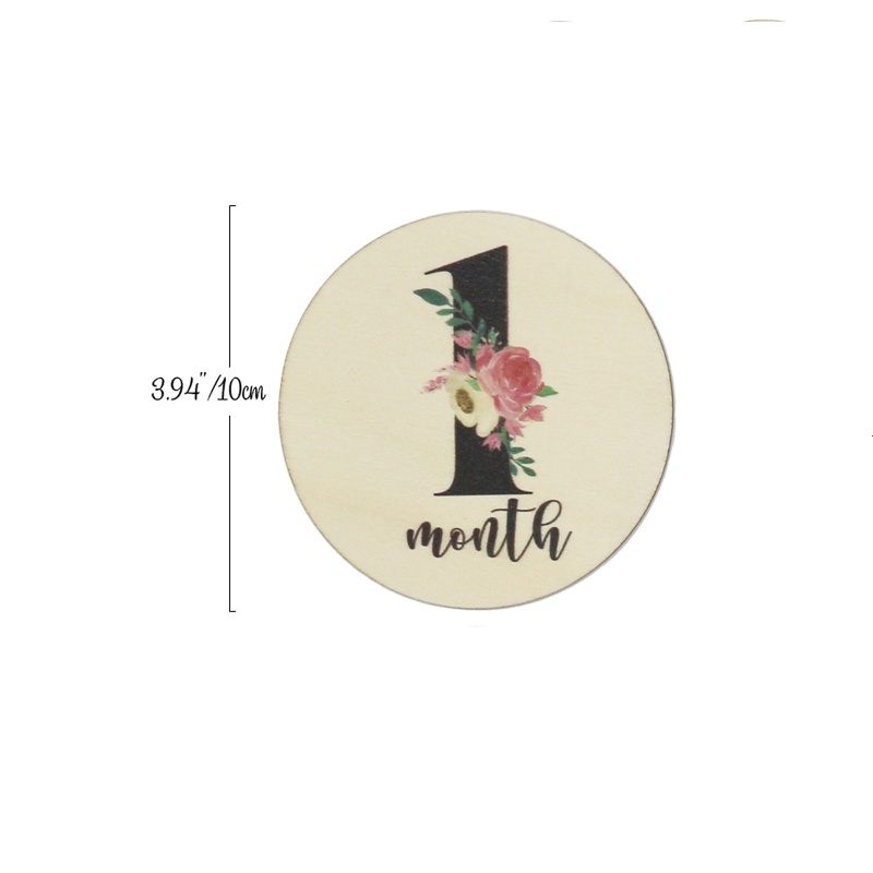 Set 6 Tấm Thẻ Ghi Chú Đánh Dấu Cột Mốc Phát Triển Theo Tháng Cho Bé Sơ Sinh