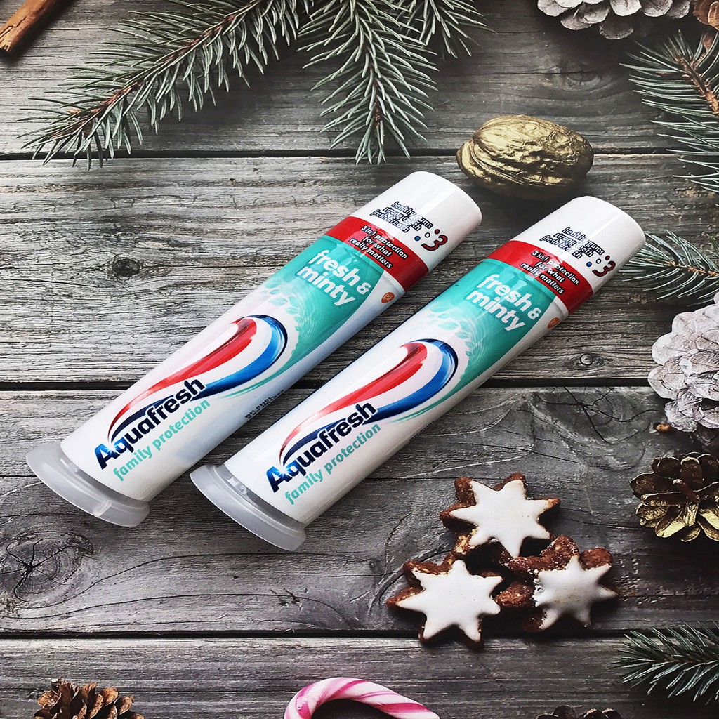 [UK] Kem Đánh Răng Trắng Sáng Và Thơm Mát Aquafresh Fresh & Minty 100ml