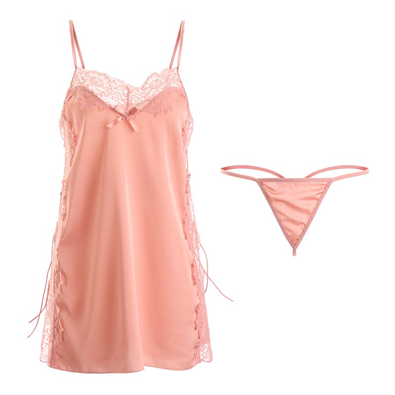 Váy Ngủ Sexy Lụa Satin 2 Dây 💗 FREESHIP 💗 Đẹp Gợi Cảm Xẻ Sườn MIA BRA M14 | BigBuy360 - bigbuy360.vn