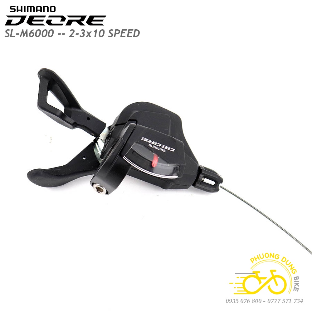 Tay đề bấm xả xe đạp SHIMANO DEORE SL M6000 2/3x10 Speed - Hàng Chính Hãng