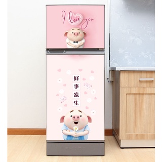 Decal dán tủ lạnh -pig 2022 - pig 19_có sẵn keo dán