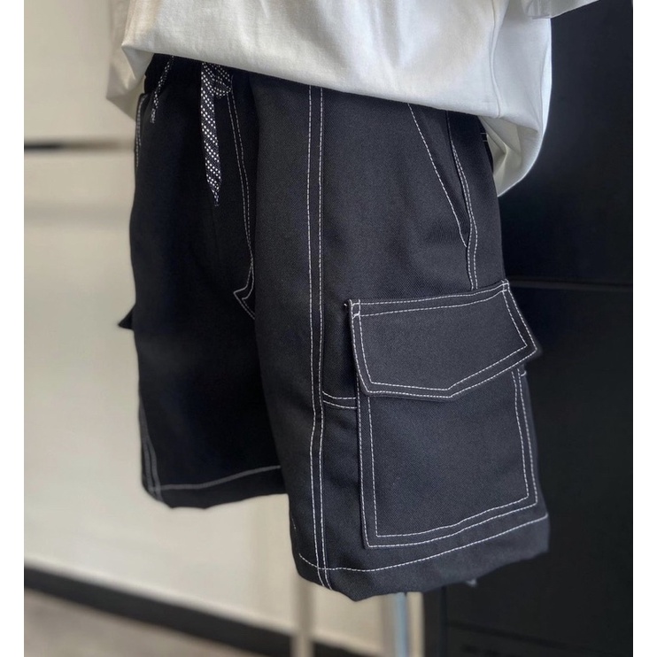 Quần Shorts Chỉ đột túi hộp - Shorts Asymmetric Pocket OHNIL