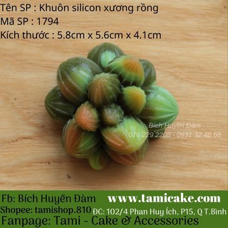 Khuôn silicon xương rồng 1794
