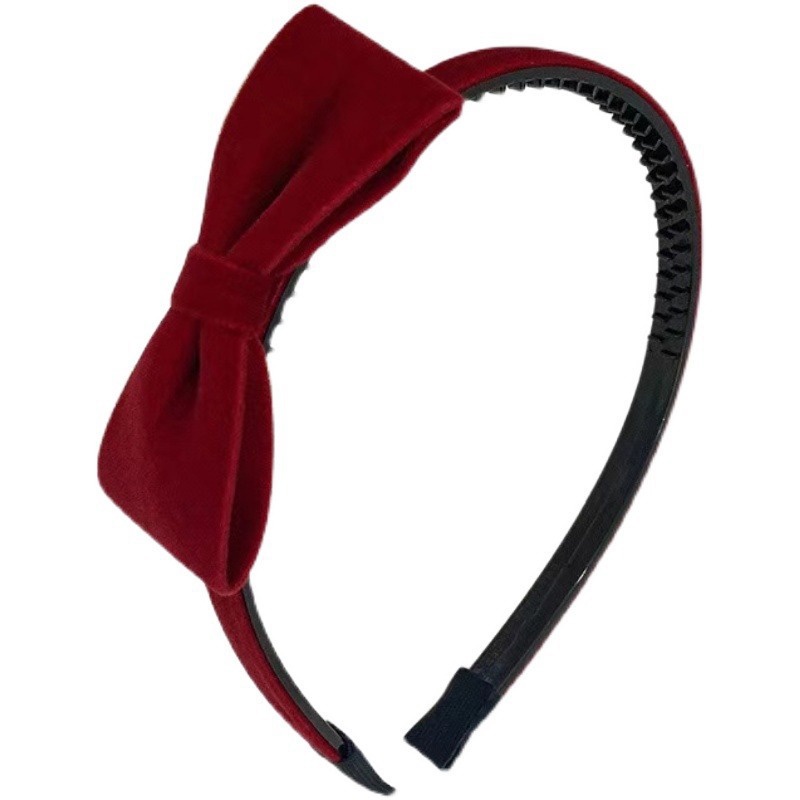 Băng đô nhung đỏ thời trang cho nữ