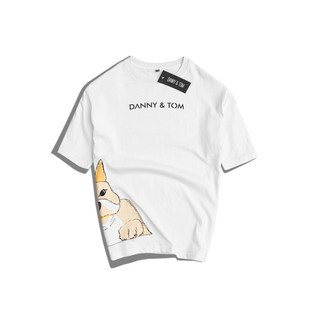 Áo thun tay lỡ DANNY dáng Unisex form rộng phong cách hình ART DOG 2 màu