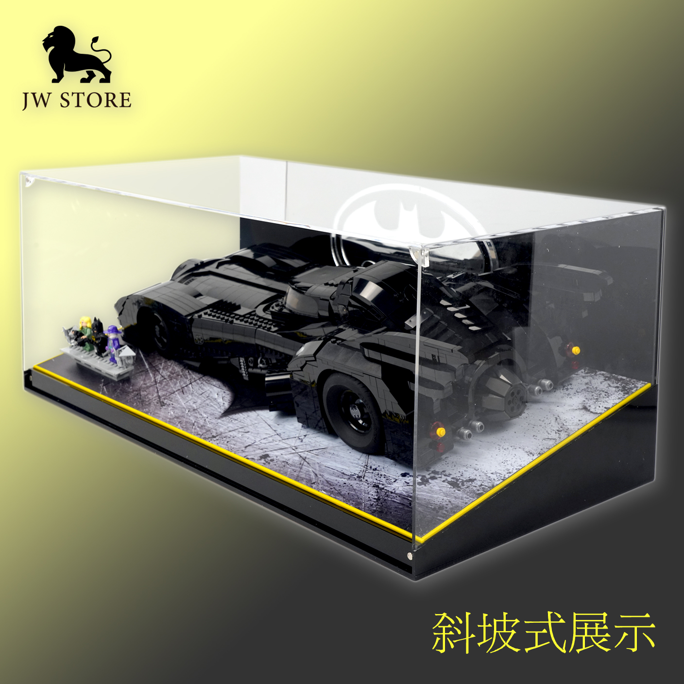 Mở cửa hoặc lật tùy chọn cho Hộp Trưng Bày Acrylic của LEGO 76139 Batman