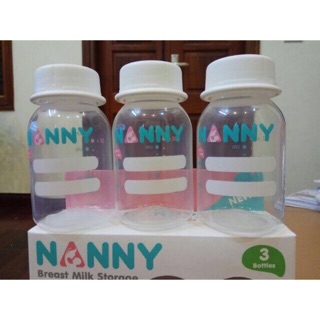 Bộ 3 bình trữ sữa 125ml nanny thái lan